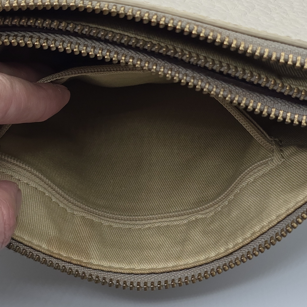 Fossil Morgan Small Crossbody Bag Purse Cream Pebbled Leather ZB5720 - Picture 11 of 16
